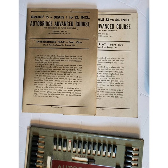 Vintage Auto Bridge-Play Yourself Bridge Game Advanced Set - Picture 6 of 8
